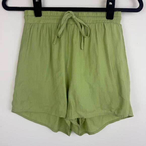 Princess Polly Womens Pull-On Adjustable Drawstring Lined Lime Green Shorts 4 - Picture 1 of 10